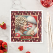 Santa Claus Servetten Rood Goud Groen Kerstthema (Insitu)