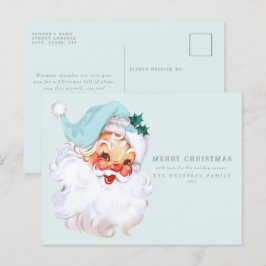 Santa Claus Shabby Chic Vakantie Briefkaart