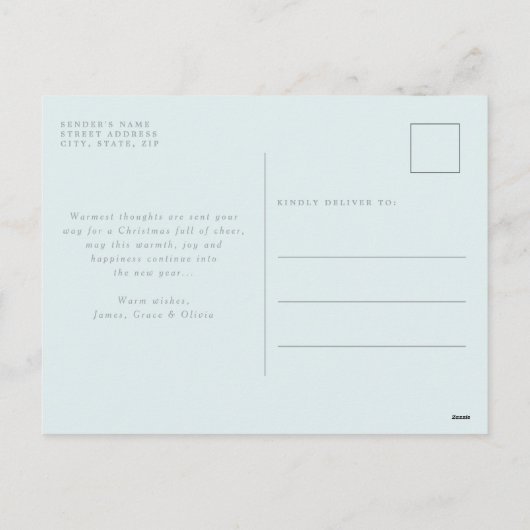 Santa Claus Shabby Chic Vakantie Briefkaart (Achterkant)