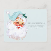 Santa Claus Shabby Chic Vakantie Briefkaart (Voorkant)