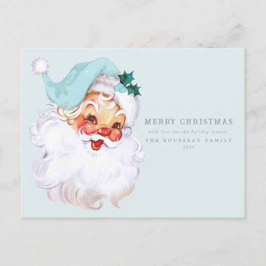 Santa Claus Shabby Chic Vakantie Briefkaart (Voorkant)