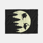 Santa Claus Shark Sleigh Christmas Funny Fleece Deken (Voorkant (Horizontaal))