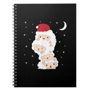 Santa Claus Sheep Christmas Lamb Farm Animals Gift Notitieboek