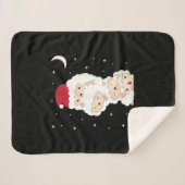 Santa Claus Sheep Christmas Lamb Farm Animals Gift Sherpa Deken (Voorkant (horizontaal))