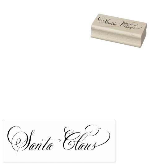 Santa Claus Signature Kerstmis I Rubberstempel (Gestempeld)