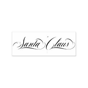 Santa Claus Signature Kerstmis IV Rubberstempel