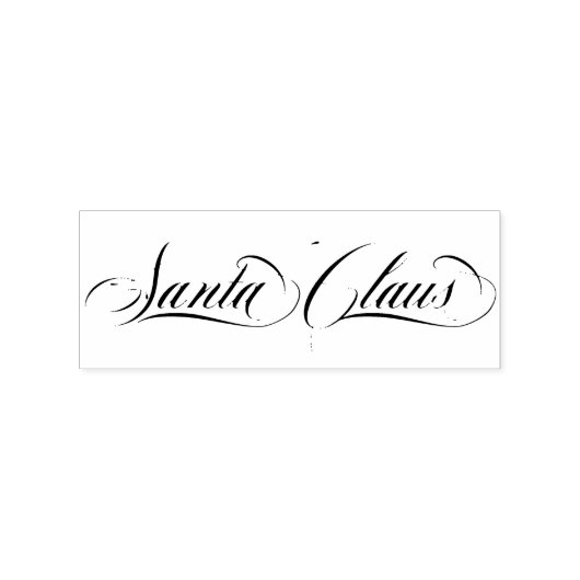 Santa Claus Signature Kerstmis IV Rubberstempel (Afrduk)