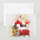 Santa Claus Sitting Briefkaart (Voorkant / Achterkant)