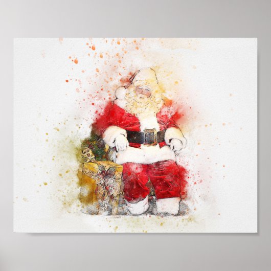 Santa Claus Sitting Poster (Voorkant)