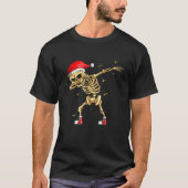 Santa Claus Skeleton Dancing Funny T-shirt (Voorkant)