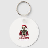 Santa Claus Skeleton Outfit Skull Funny Christmas  Sleutelhanger (Voorkant)