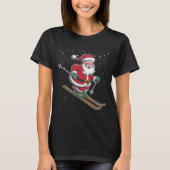 Santa Claus Skiing Christmas Sports Xmas Holiday C T-shirt (Voorkant)
