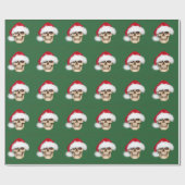 Santa Claus Skull Cadeaupapier (Vlak)