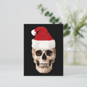 Santa Claus Skull - Kerstmis is dood Feestdagenkaart (Staand voorkant)
