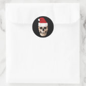 Santa Claus Skull - Kerstmis is dood Ronde Sticker (Tas)