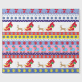 Santa Claus sleigh Cadeaupapier (Vlak)
