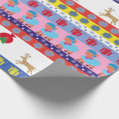 Santa Claus sleigh Cadeaupapier (Hoek)