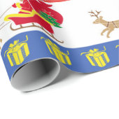 Santa Claus sleigh Cadeaupapier (Rol Hoek)