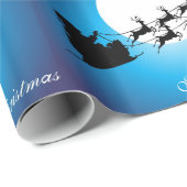 Santa Claus, Sleigh en rendiaal tegen volle maan Cadeaupapier (Rol Hoek)