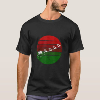 Santa Claus Sleigh Flying XMas Kerstmis R T-shirt