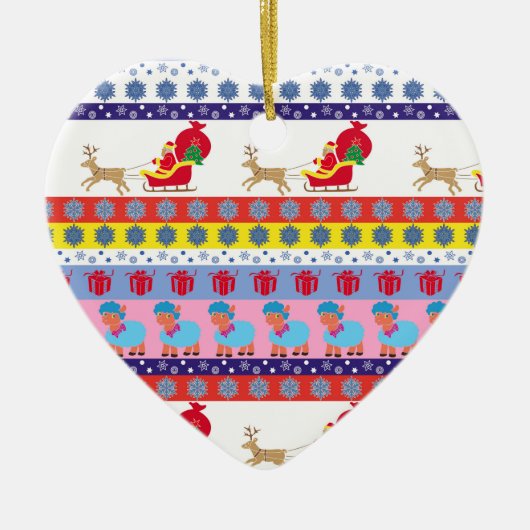 Santa Claus sleigh Keramisch Ornament (Voorkant)