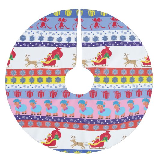Santa Claus sleigh Kerstboom Rok (Voorkant)