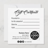 Santa Claus Sleigh kerstcadeaubon (Achterkant)