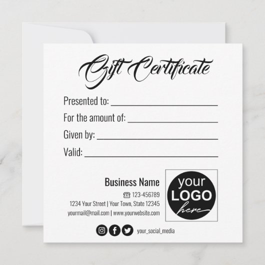 Santa Claus Sleigh kerstcadeaubon (Achterkant)