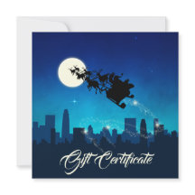 Santa Claus Sleigh kerstcadeaubon