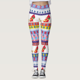 Santa Claus sleigh Leggings