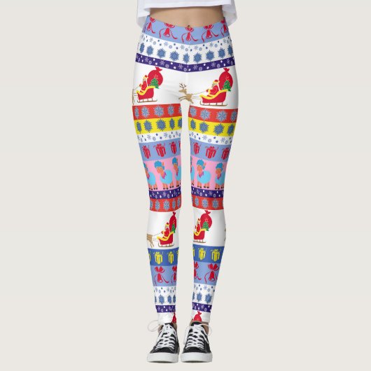 Santa Claus sleigh Leggings (Voorkant)