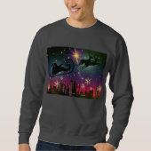 santa claus sleigh mannen sweatshirt (Voorkant)