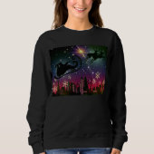 santa claus sleigh womens sweatshirt (Voorkant)