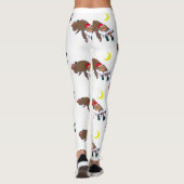 santa claus sloth kerst leggings (Achterkant)