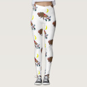 santa claus sloth kerst leggings (Voorkant)