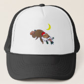santa claus sloth kerst trucker pet (Voorkant)