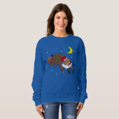 santa claus sloth kerst trui (Voorkant volledig)