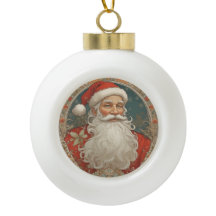 Santa Claus Sneeuwvlok Ingelijste Ornament