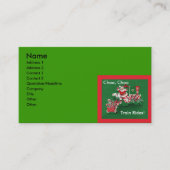 Santa Claus Snoep Trein Kerst Visitekaartje (Voorkant)