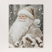 Santa Claus Snow Pine trees Legpuzzel (Verticaal)