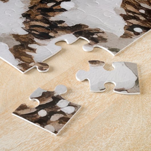 Santa Claus Snow Pine trees Legpuzzel (Zijkant)