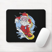 Santa Claus Snowboarding Muismat (Met muis)