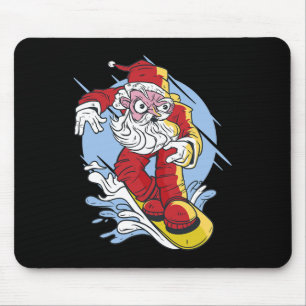 Santa Claus Snowboarding Muismat