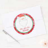 Santa Claus Snowflakes Kinder cadeaubont Label Ker (Envelop)