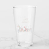 Santa Claus, Snowman Merry Kerstfeestdag Glas (Achterkant)