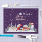 Santa Claus, Snowman Merry Kerstfeestdag Tissuepapier (Craft)