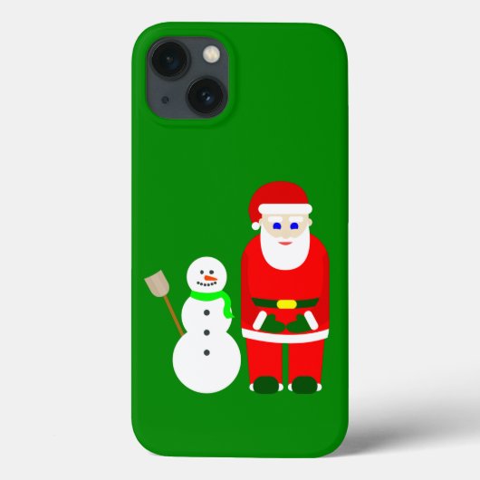 santa claus snowman schattig Case-Mate iPhone case (Achterkant)
