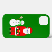 santa claus snowman schattig Case-Mate iPhone case (Achterkant (horizontaal))
