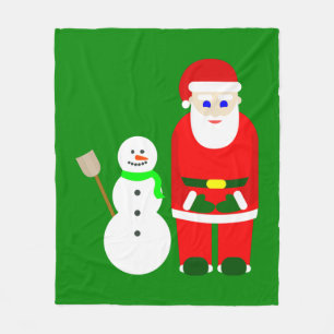 santa claus snowman schattig fleece deken