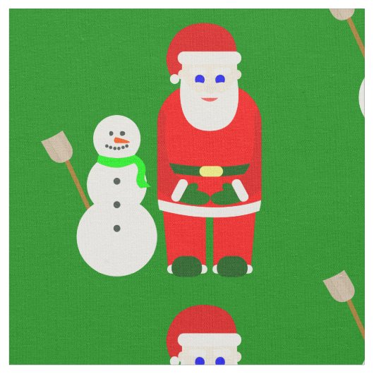 santa claus snowman schattig stof (Close Up)